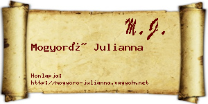 Mogyoró Julianna névjegykártya