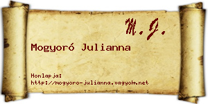 Mogyoró Julianna névjegykártya